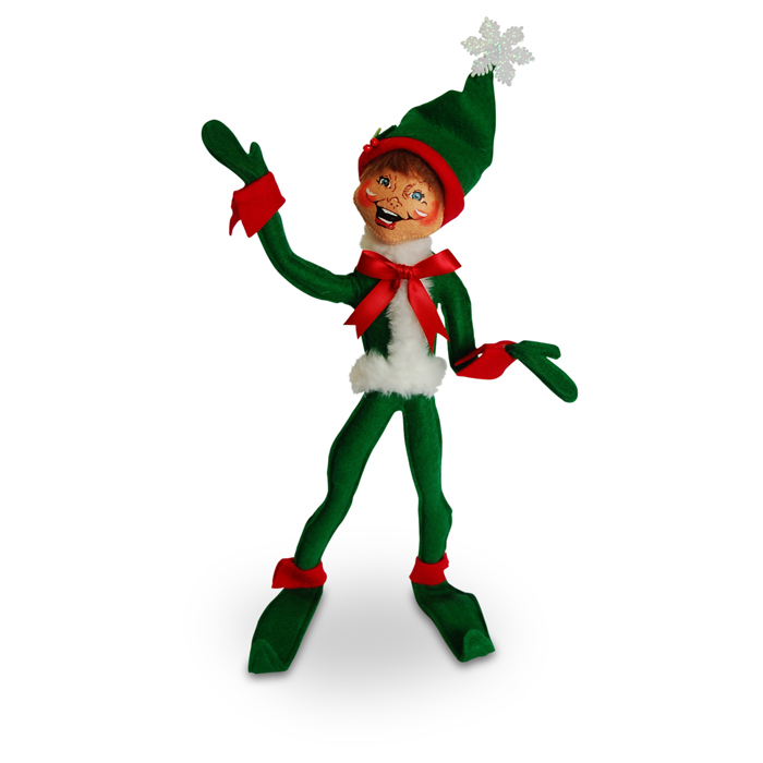 14-inch Snowflake Elf Green