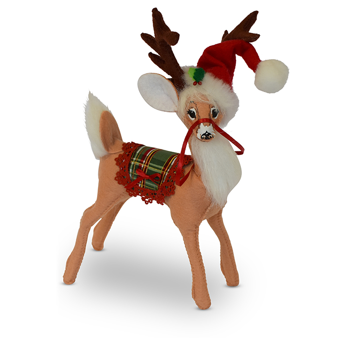 8 inch plaid tidings reindeer