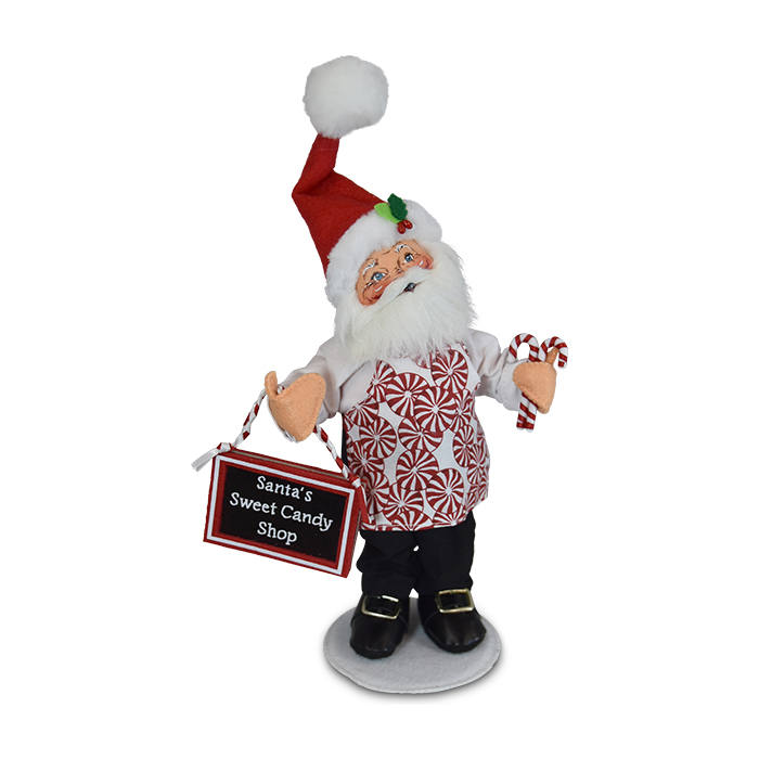 9 inch peppermint chef santa