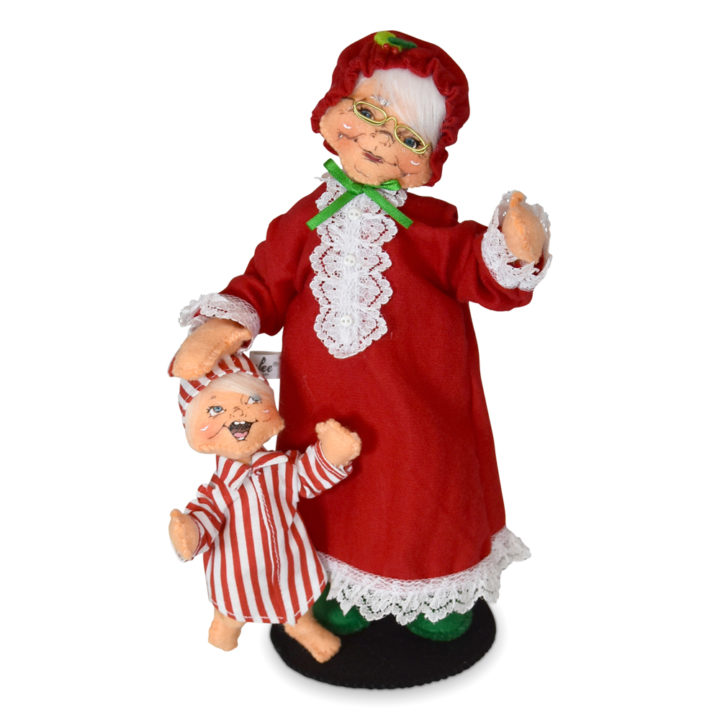 9 inch Tuckered Mrs Saint Nick and Child