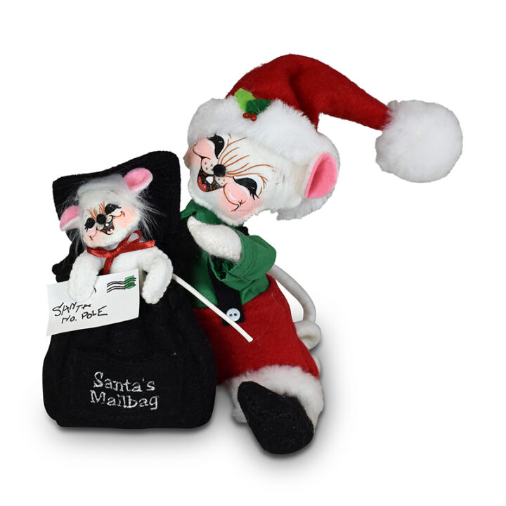 611822 6in Santa's Mail Bag Mice